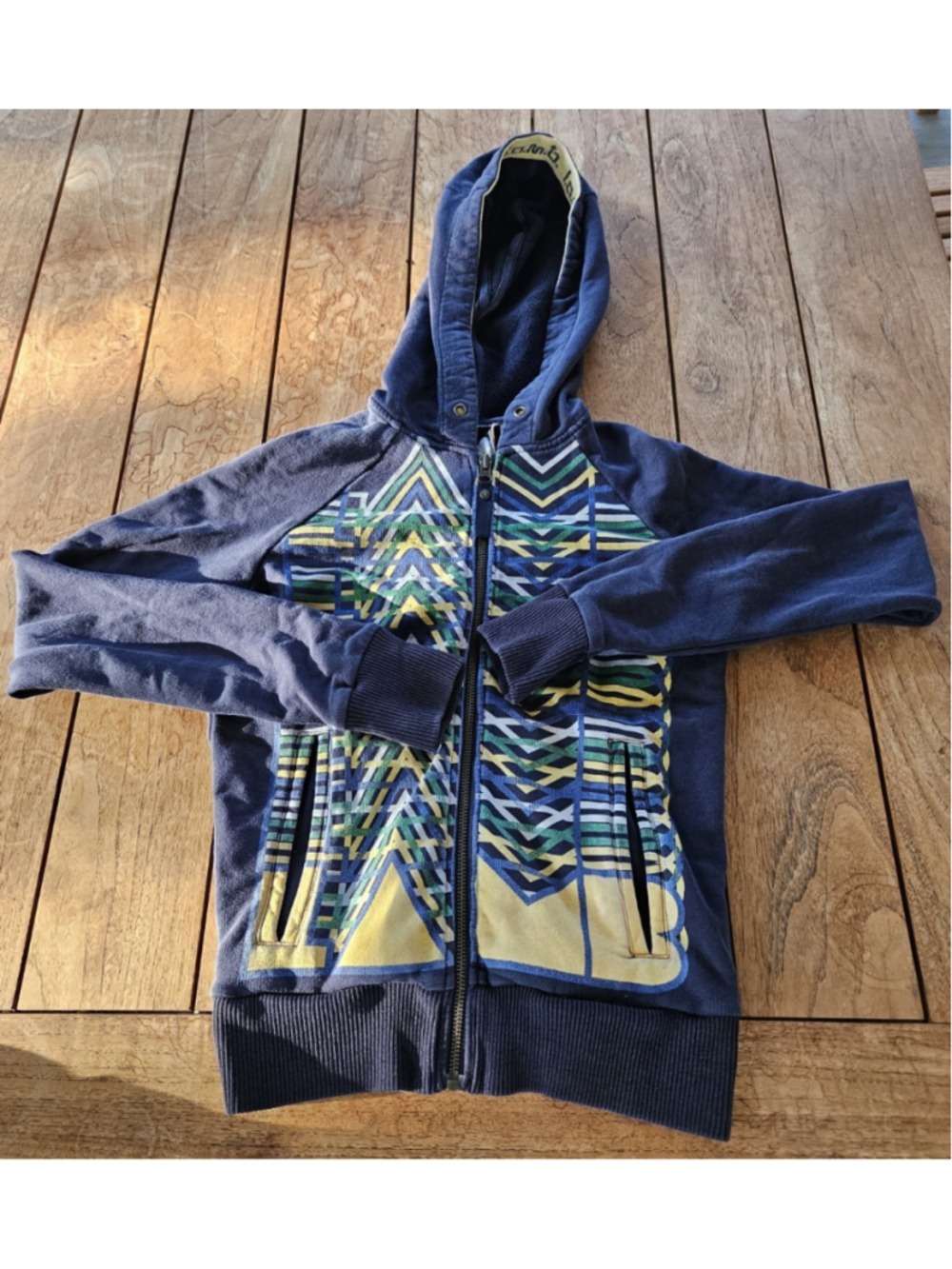 Vintage L.A.M.B. Gwen Stefani Spring 2009 Geometric Zip Hoodie Size Small
